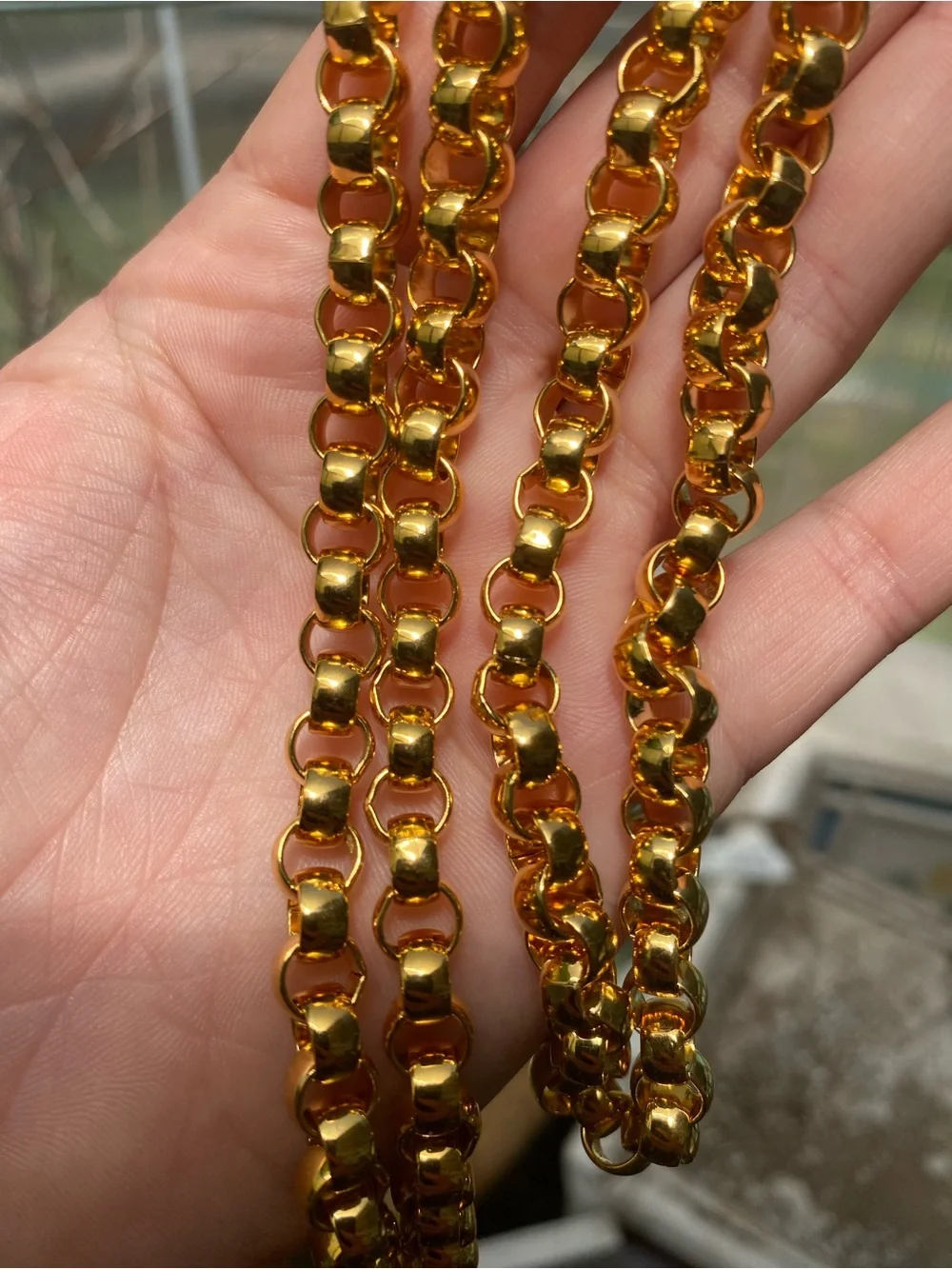 Joan Rivers Gold-Tone Heart Pendant Necklace Heavy Rolo Chain Rare Vintage