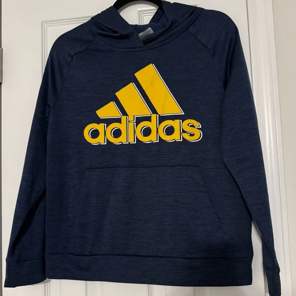 Adidas Kids Hoodie‎ in Navy and Yellow
