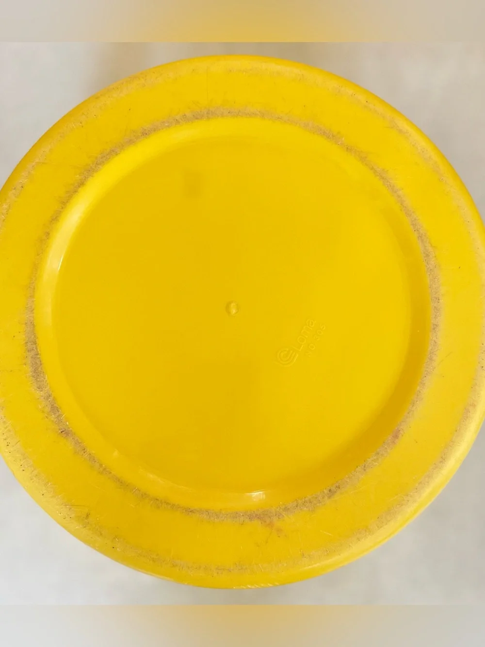 Vintage 70s Loma Yellow Plastic Laundry Basket Daisy Flowers Blossom Retro Decor
