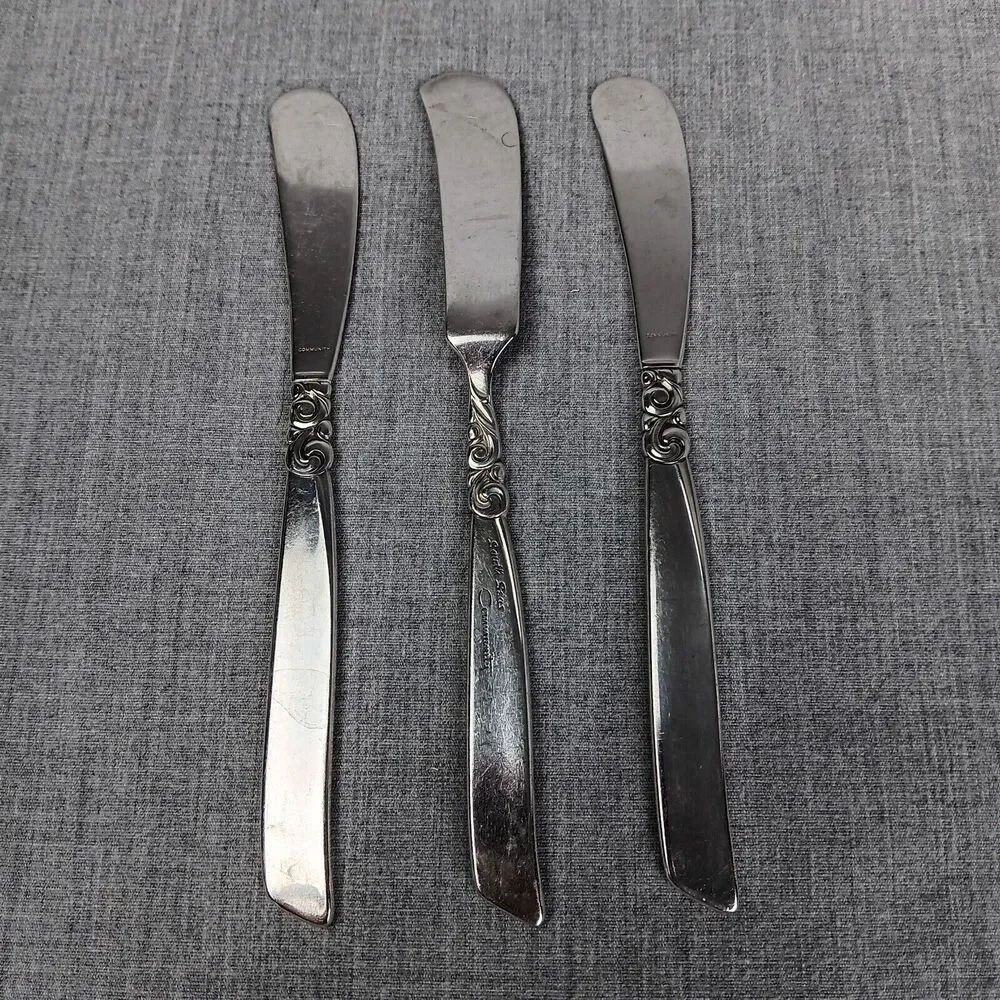 Community South Seas 3 Small Spreading Knifes Mid Century Modern Replacements