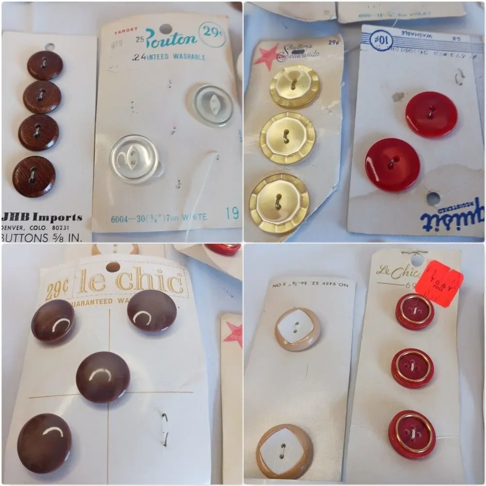 Unbranded vintage buttons