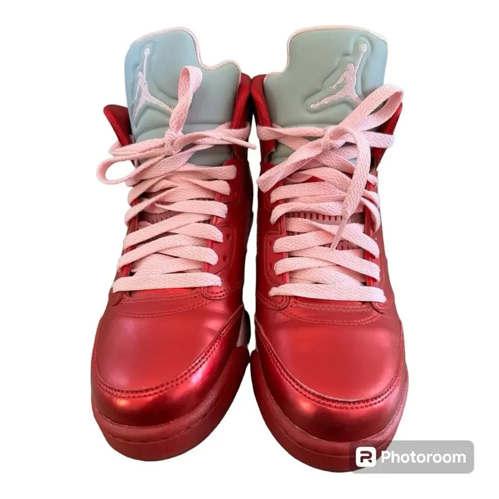 Air Jordan 5 Retro GG 'Valentines Day' Red Pink Kids Size 6.5Y 4408…
