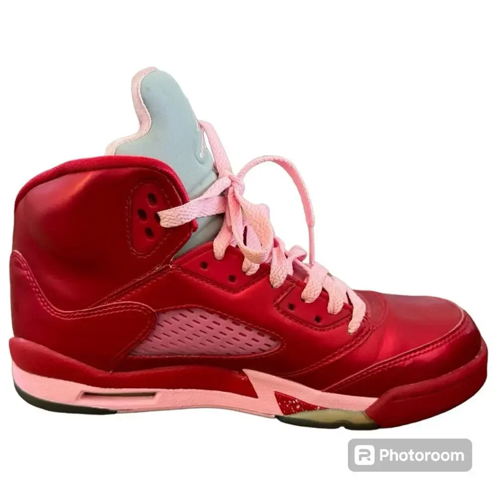 Air Jordan 5 Retro GG 'Valentines Day' Red Pink Kids Size 6.5Y 4408…