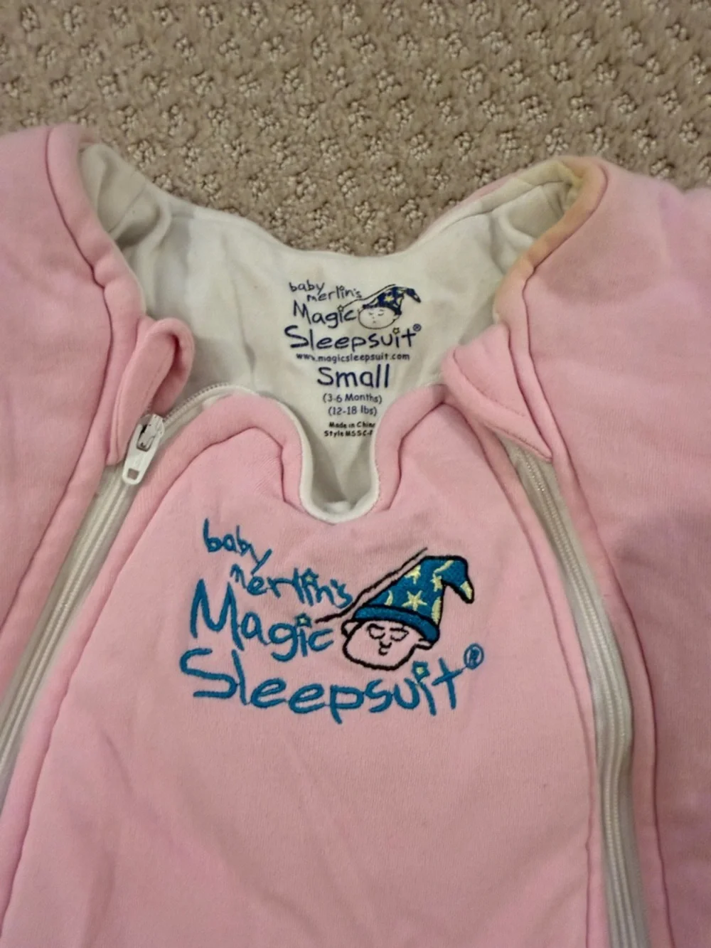 Baby Merlin’S Magic Sleepsuit soft pink