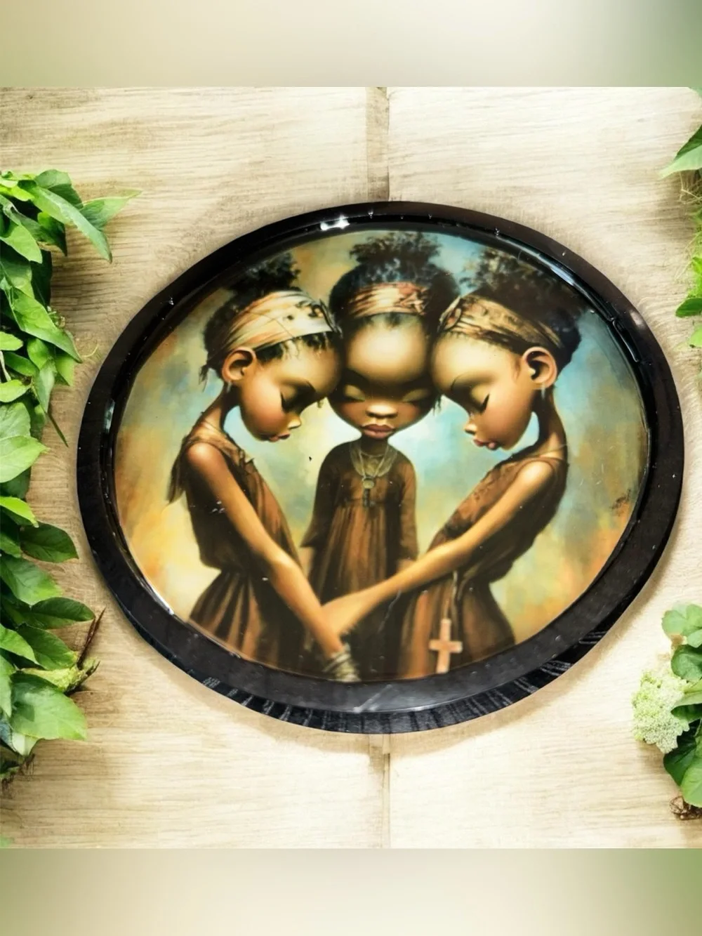 NORE’S NOVELTIES Single Handcrafted Round Decorative Beverage Coaster “COVENANT”