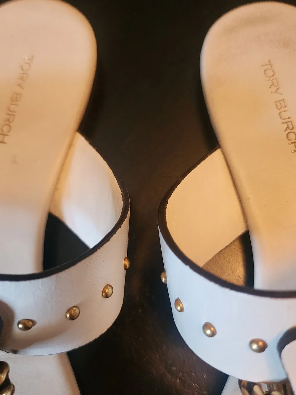 Tory Burch white leather