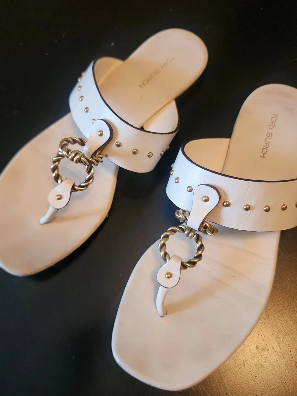 Tory Burch white leather