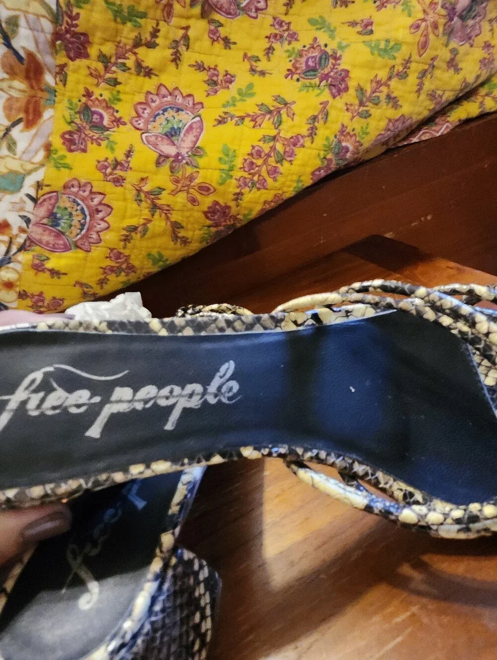 Free People snake twisted heeled