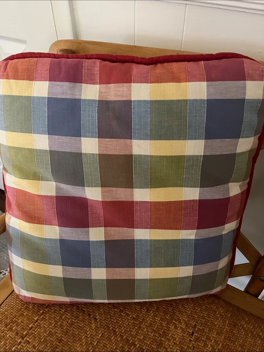 Colorful Plaid Throw Pillows - Set of 2