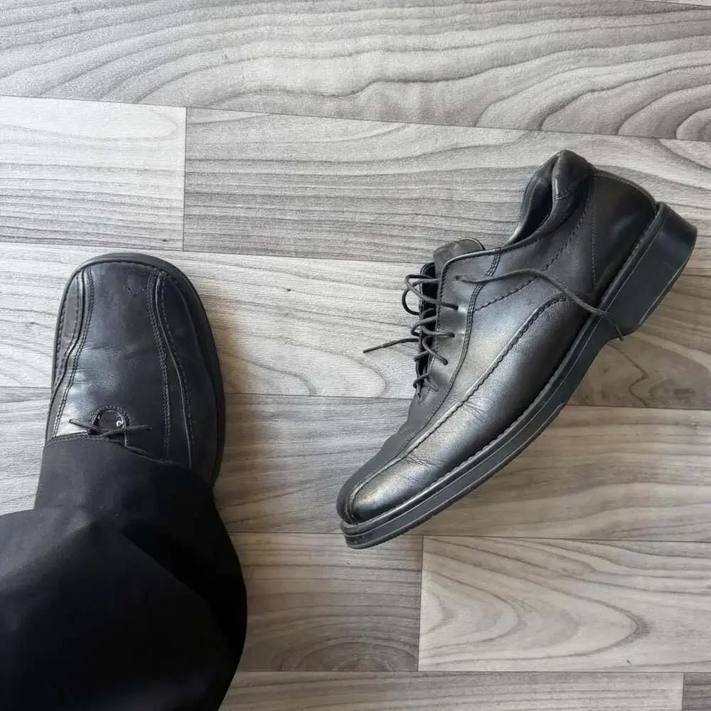 Vintage Bass Y2K Black Leather Lace Up Dress Shoes