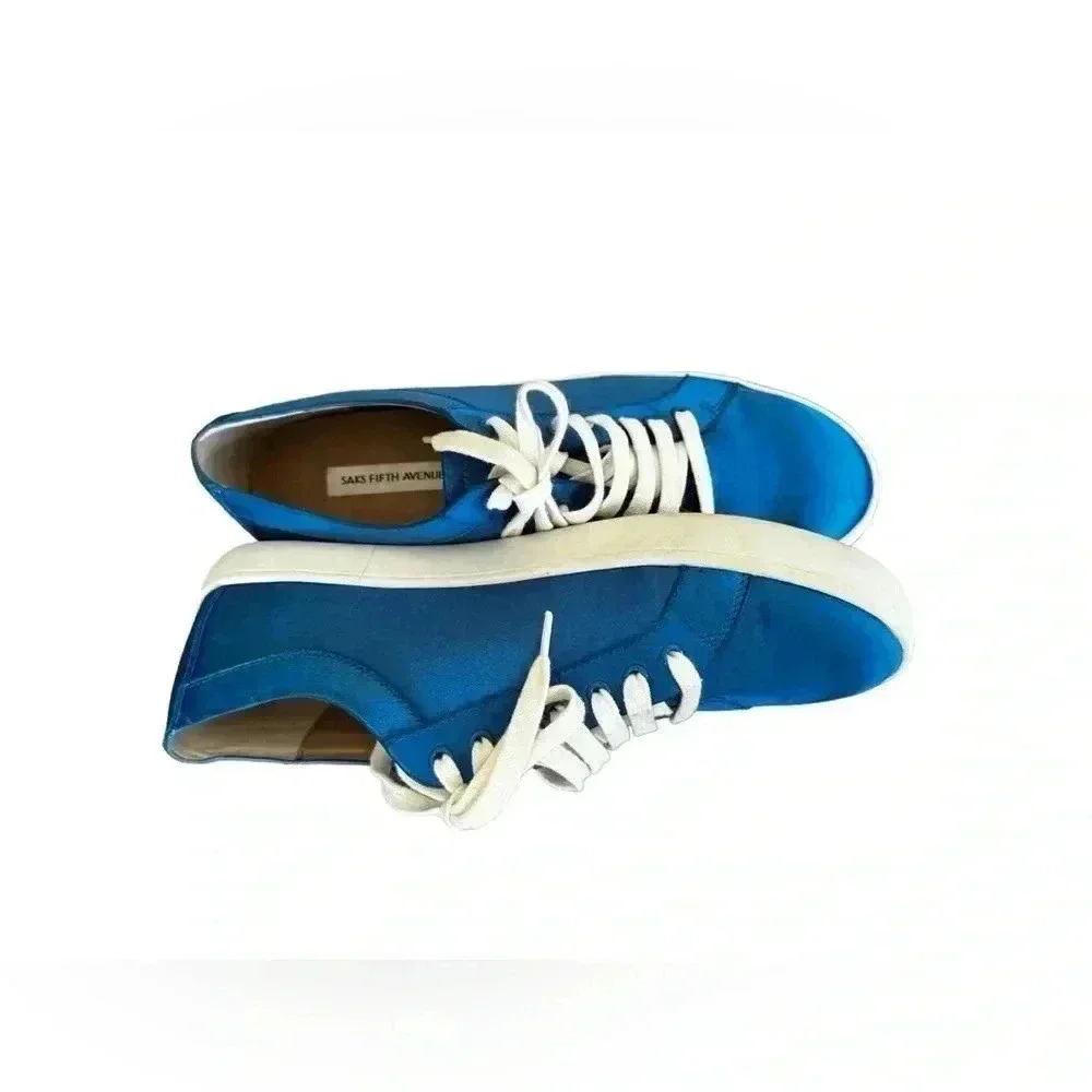 Saks Fifth Avenue Tia Satin Low Top Sneakers, size 9