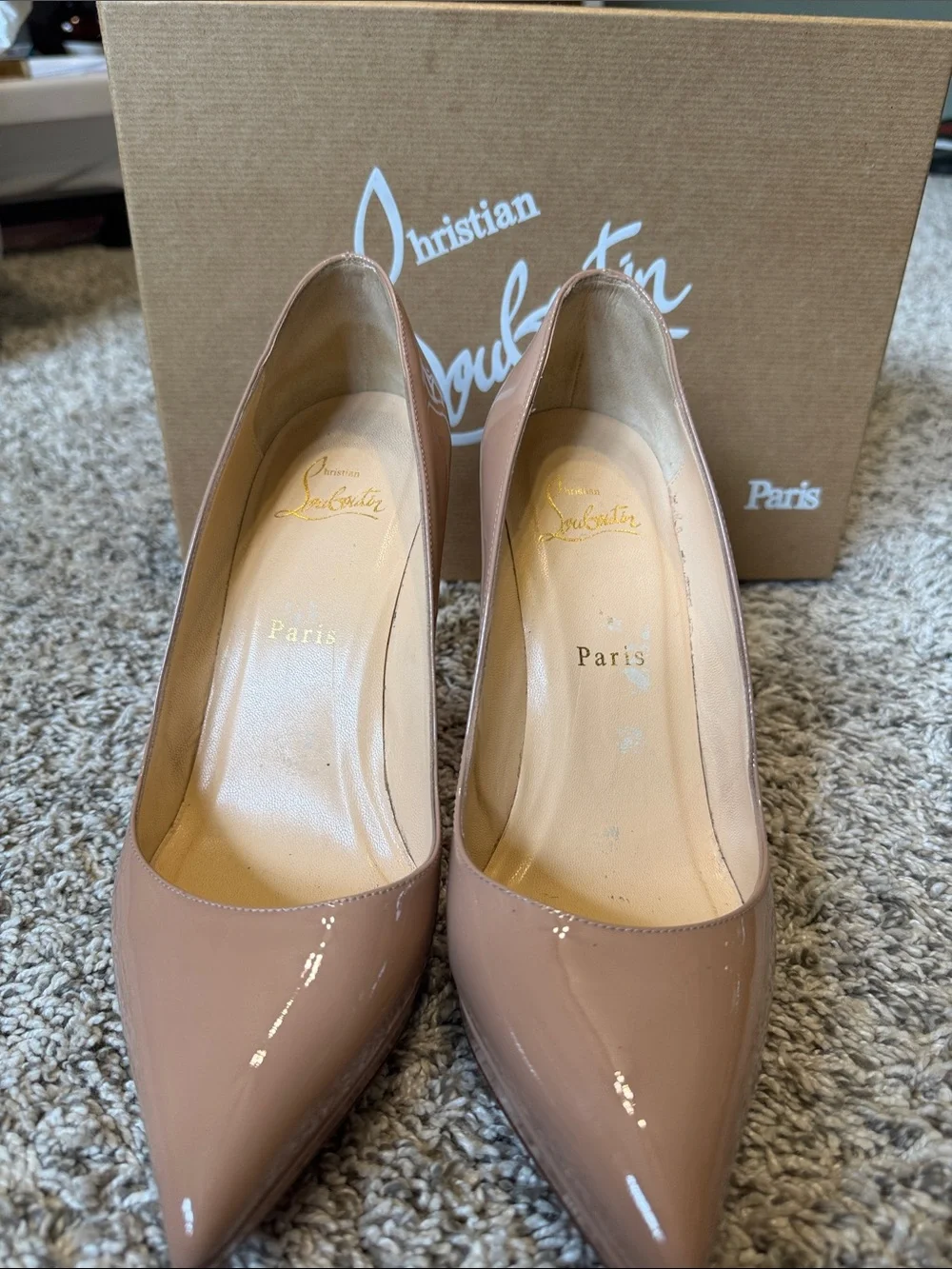 Christian Louboutin toe glossy