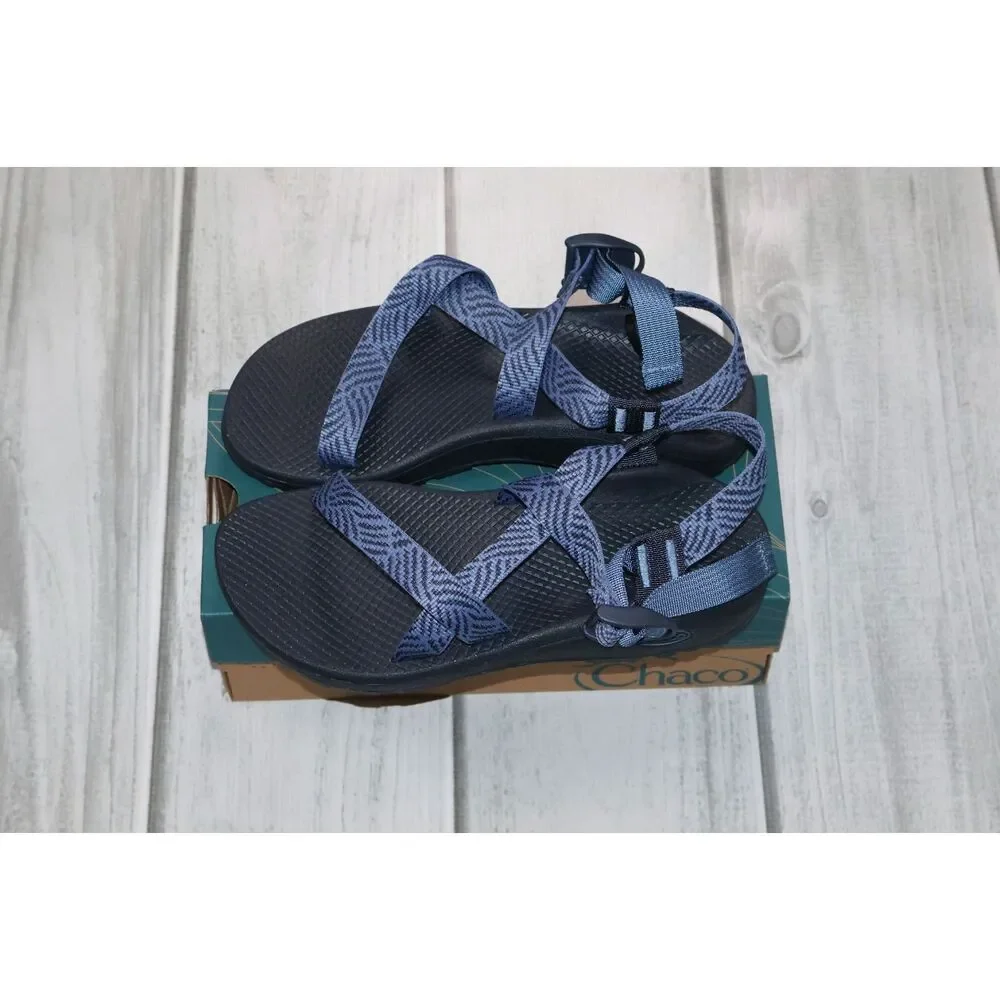 NEW Chaco Women's Z/Cloud 2 Adjustable Strap Cushioned Sandals Everely Navy Sz 8