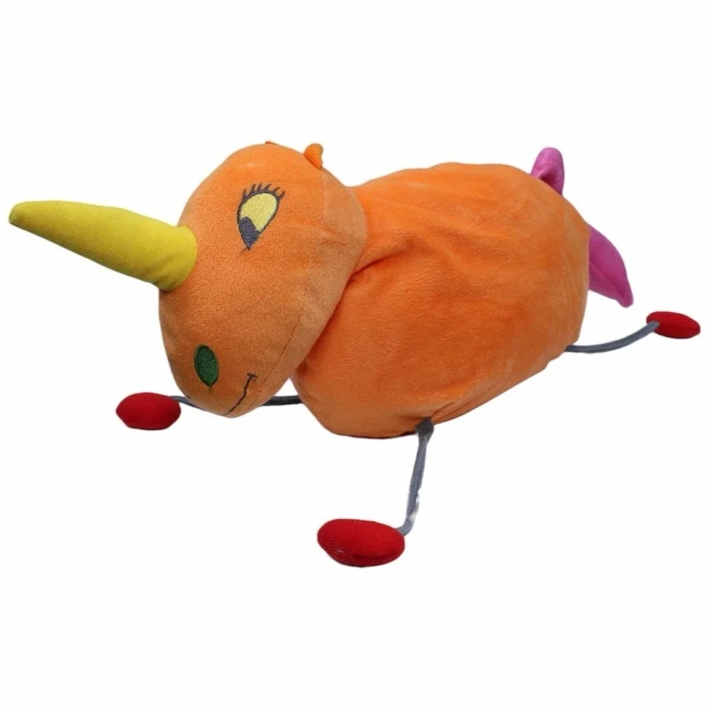 Ikea Sagoskatt Unicorn Horn Orange Yellow Pink Gray String Legs Plush 13
