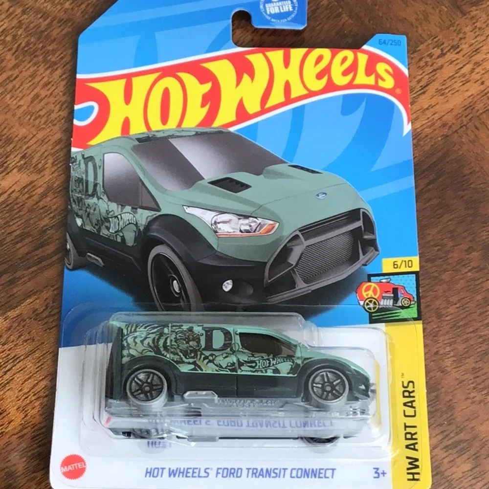 Hot Wheels Ford Transit Connect Delivery Van Hotwheels Tiger Art Car D  2023 New