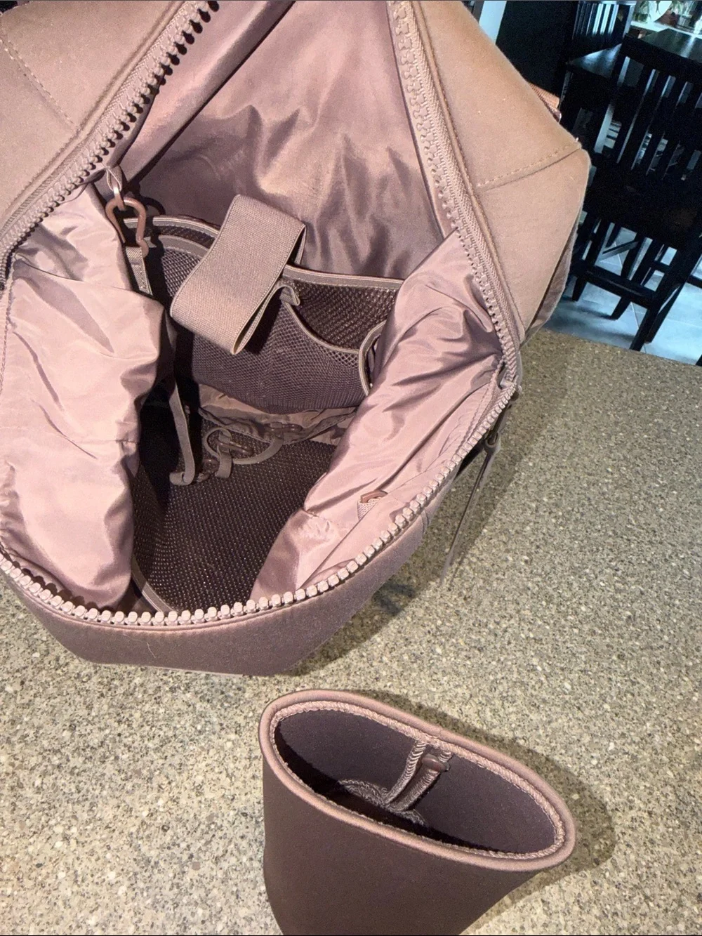 Dagne Dover Indi Neoprene Diaper Backpack in Dusty Rose