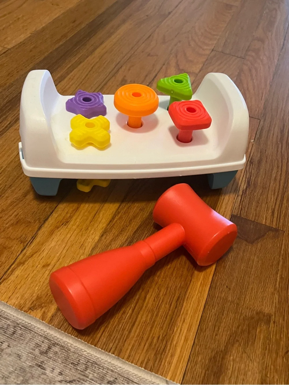Toddler Toy Tap & Turn Bench Pretend Tools 2-Sided Construction Set