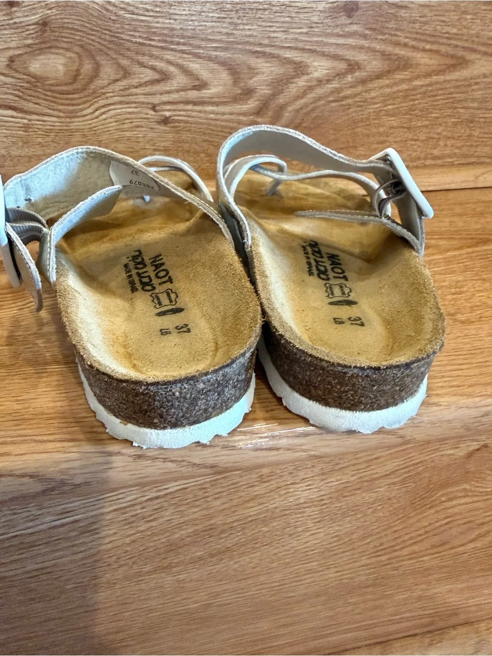 NATO Silver Buckle Strappy Slide Sandals 37