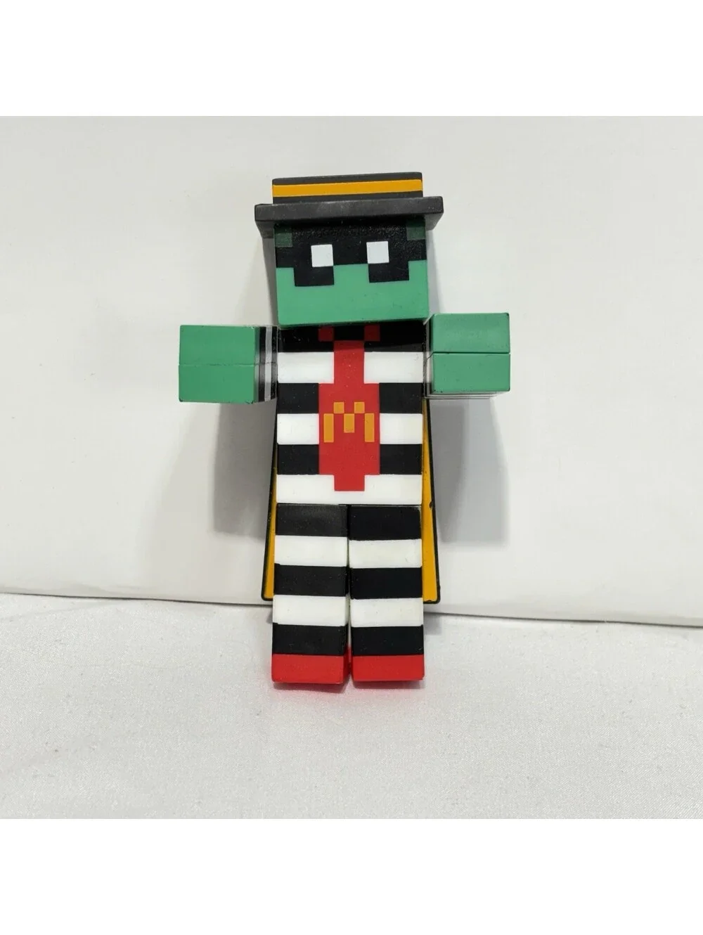 McDonalds Minecraft Zombie Hamburglar adult meal toy Green, Black & White Stripe