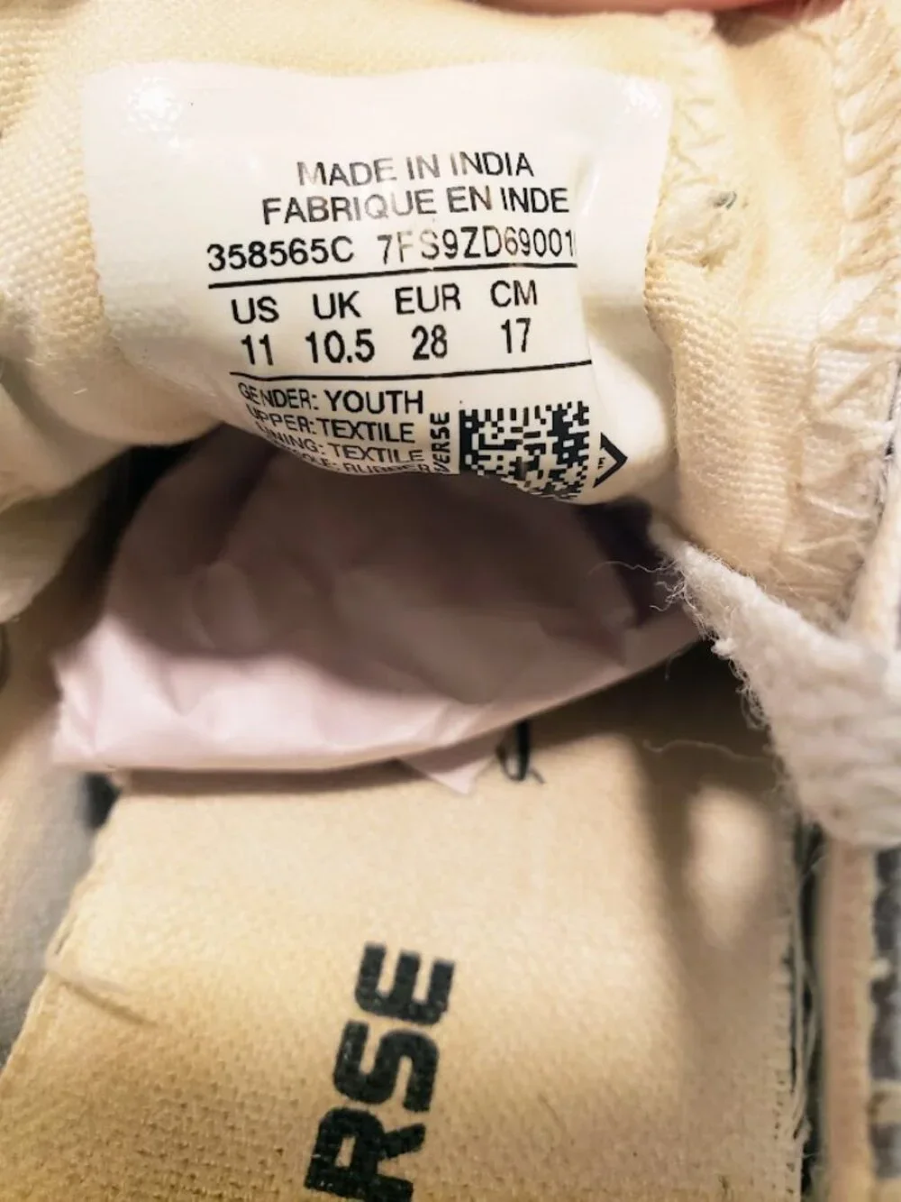 Converse All Stars very gently