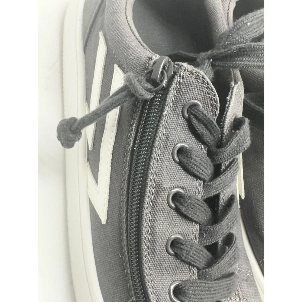 Billy Footwear Zippered Toe Classic Lace Up Low Top Men Sneakers Size 9.5