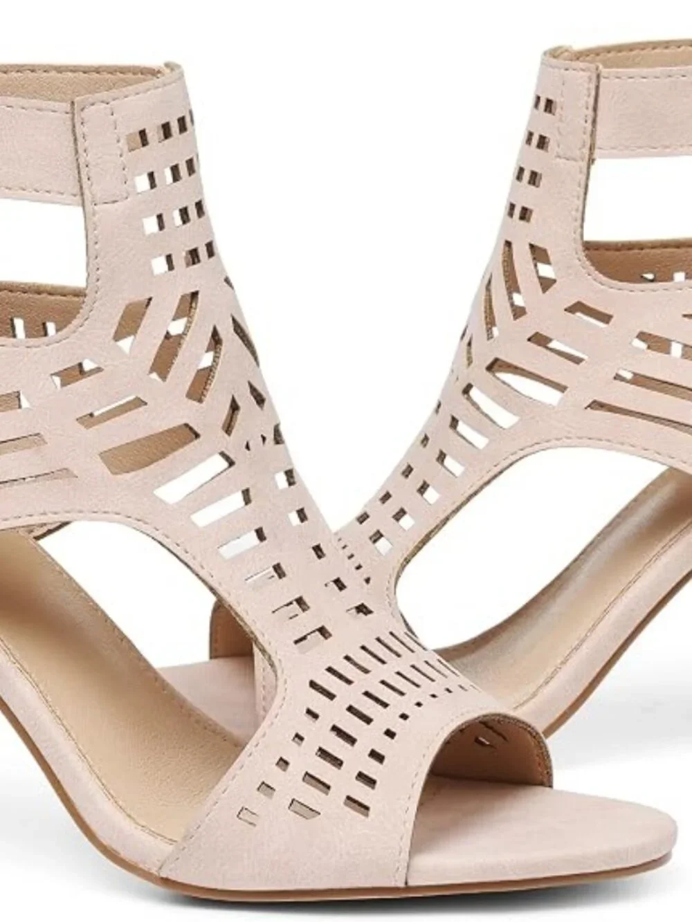 branded *heeled sandals*