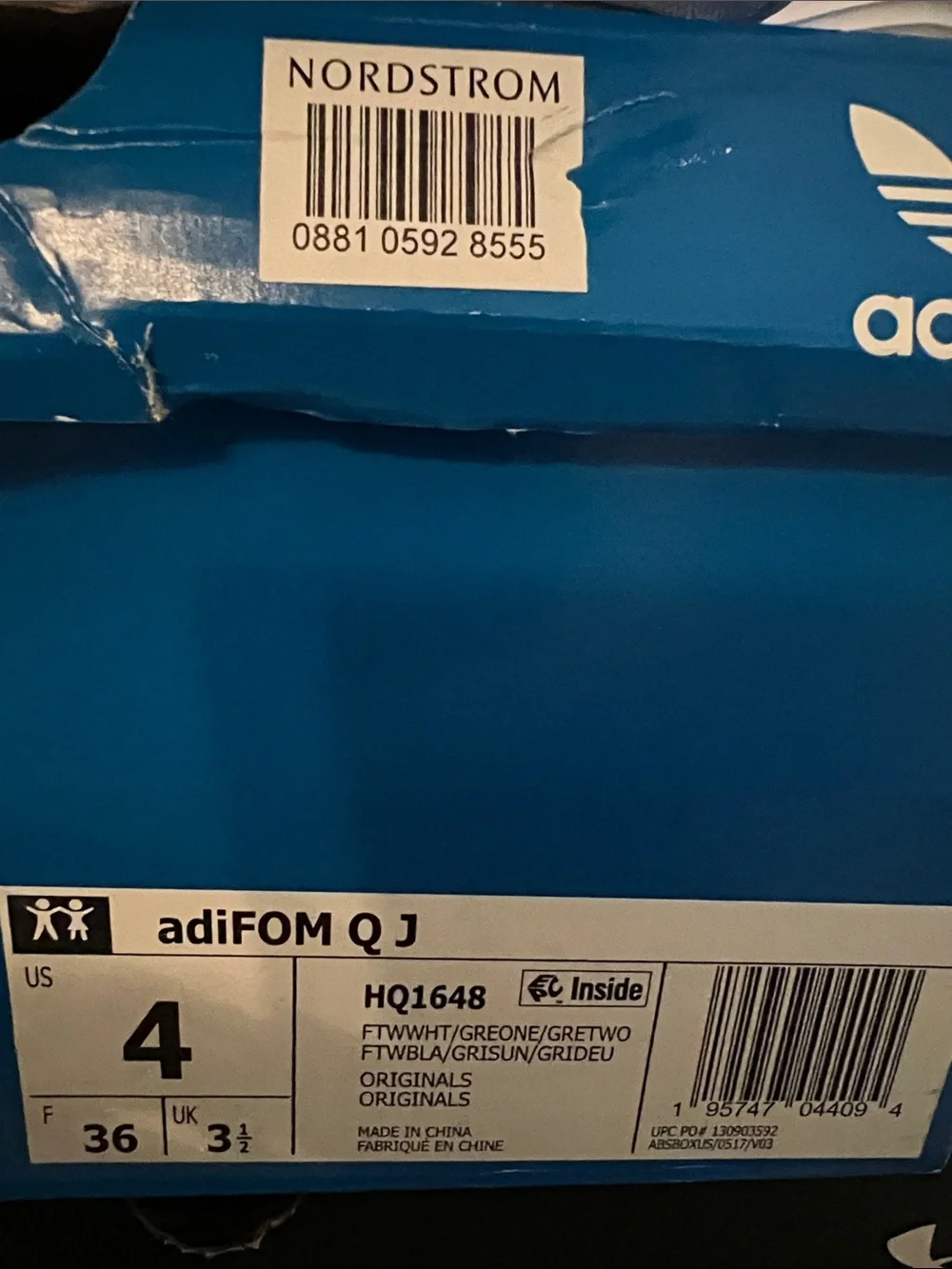 adidas product label