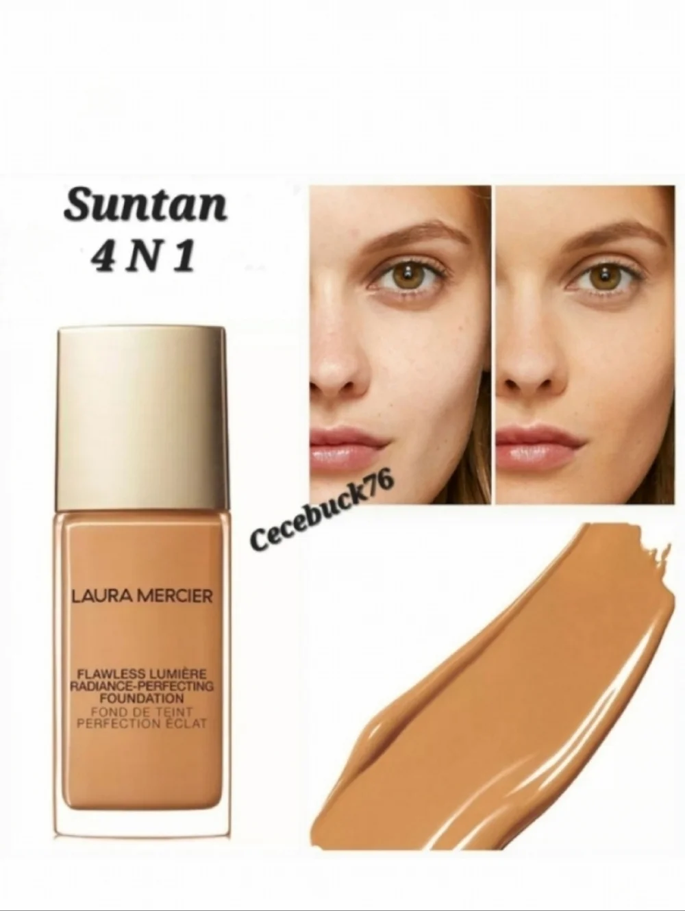 🌺Laura Mercier Suntan 4 N 1 Flawless Lumière Radiance Perfecting Foundation