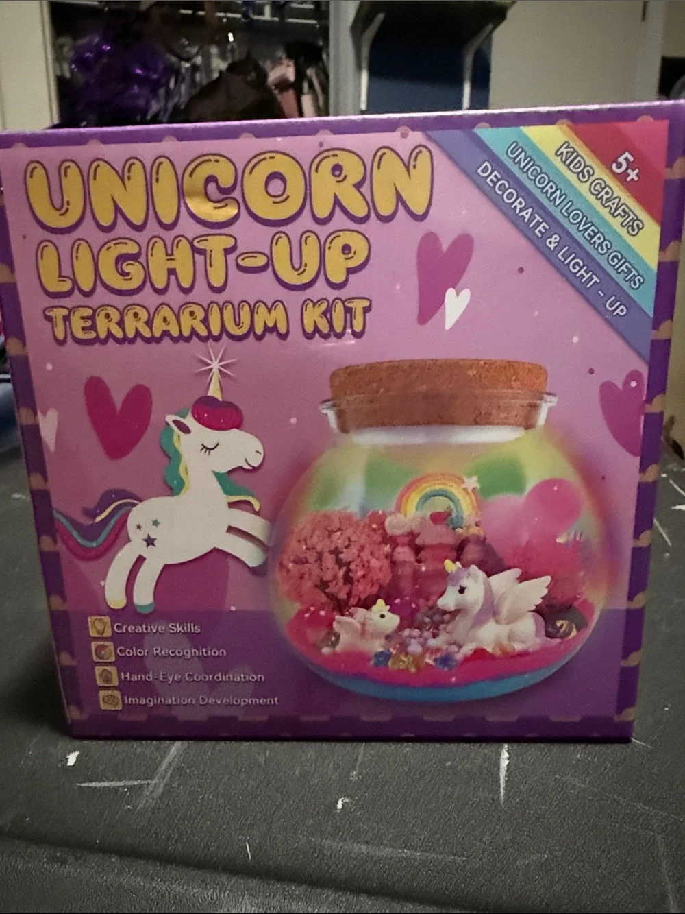 Unicorn Light-Up Terrarium Kit - Pink