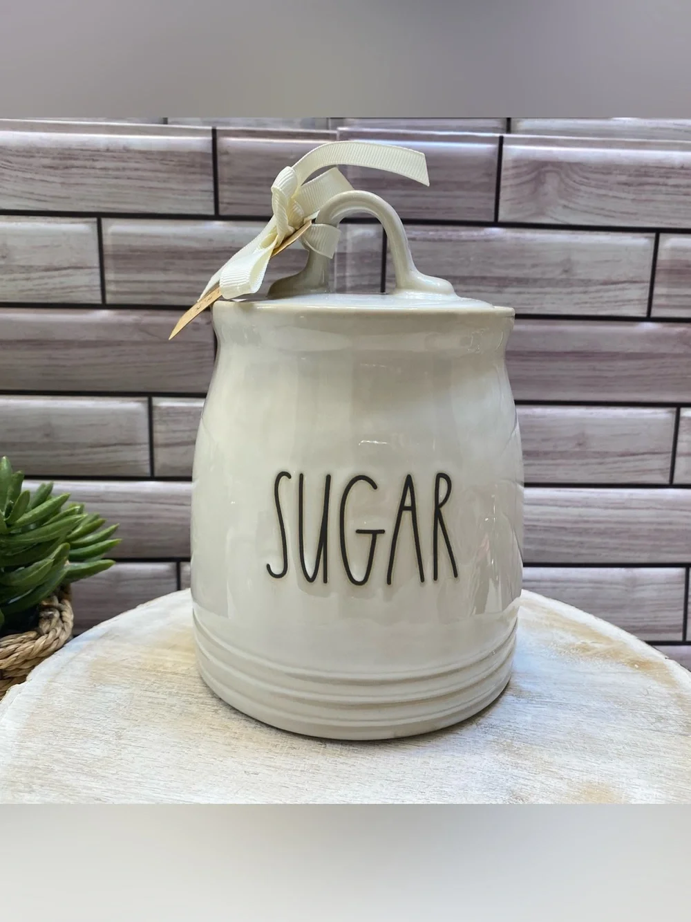 Rae Dunn ❤️Farmhouse Ceramic Sugar Canister NWT