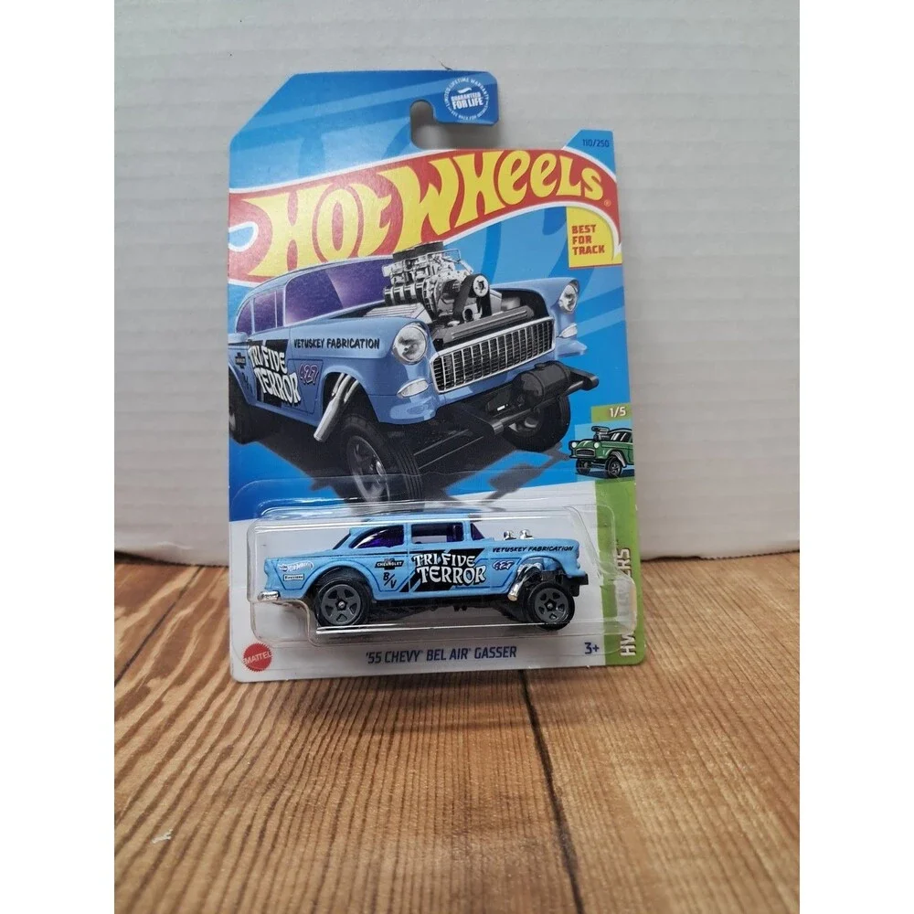 2023 Hot Wheels '55 Chevy Bel Air Gasser HW Gassers 1/5 Blue 110/250 New