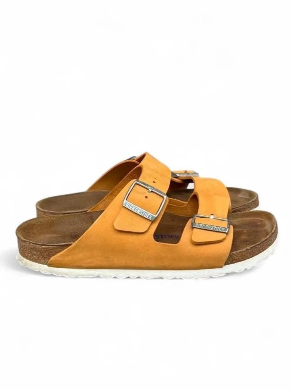 Birkenstock Arizona Soft Footbed Apricot Nubuck Sandals EU 41 Women's 10 Men's 8