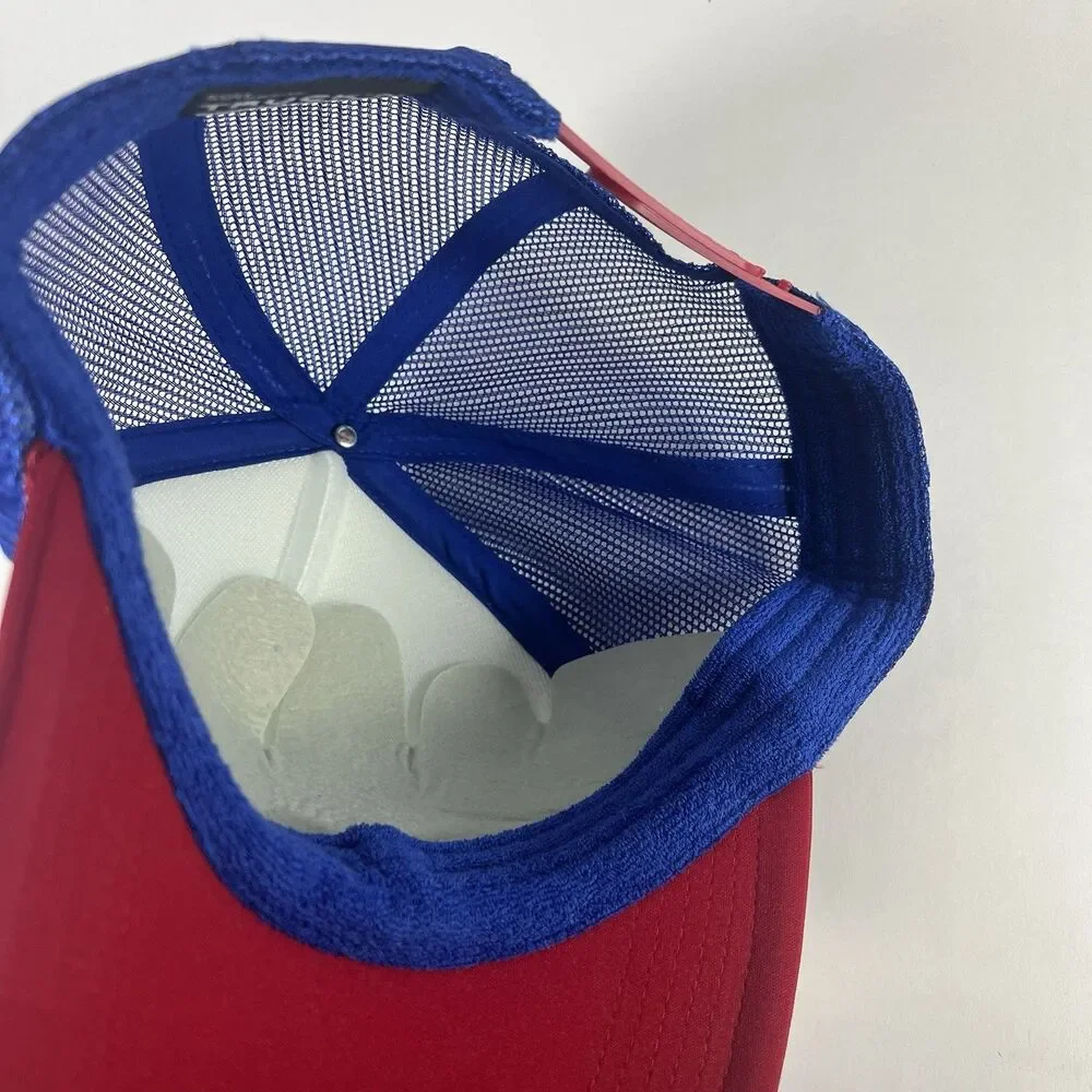 Budweiser Printed Foam Trucker Hat Red/White/Blue Colorway Mesh Back Rope Cap