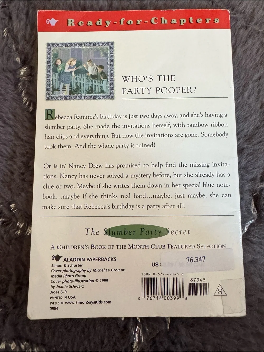 The Nancy Drew Notebooks: The Slumber Party Secret - White & Red Cover