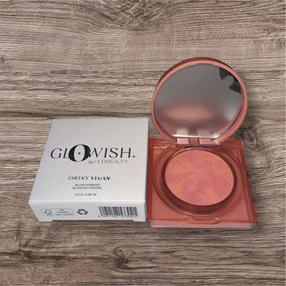 Huda Beauty GloWish Cheeky Vegan Blush Powder - Sassy Saffron - .08 oz 2.5g New