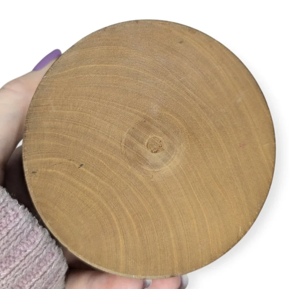Vintage round wooden