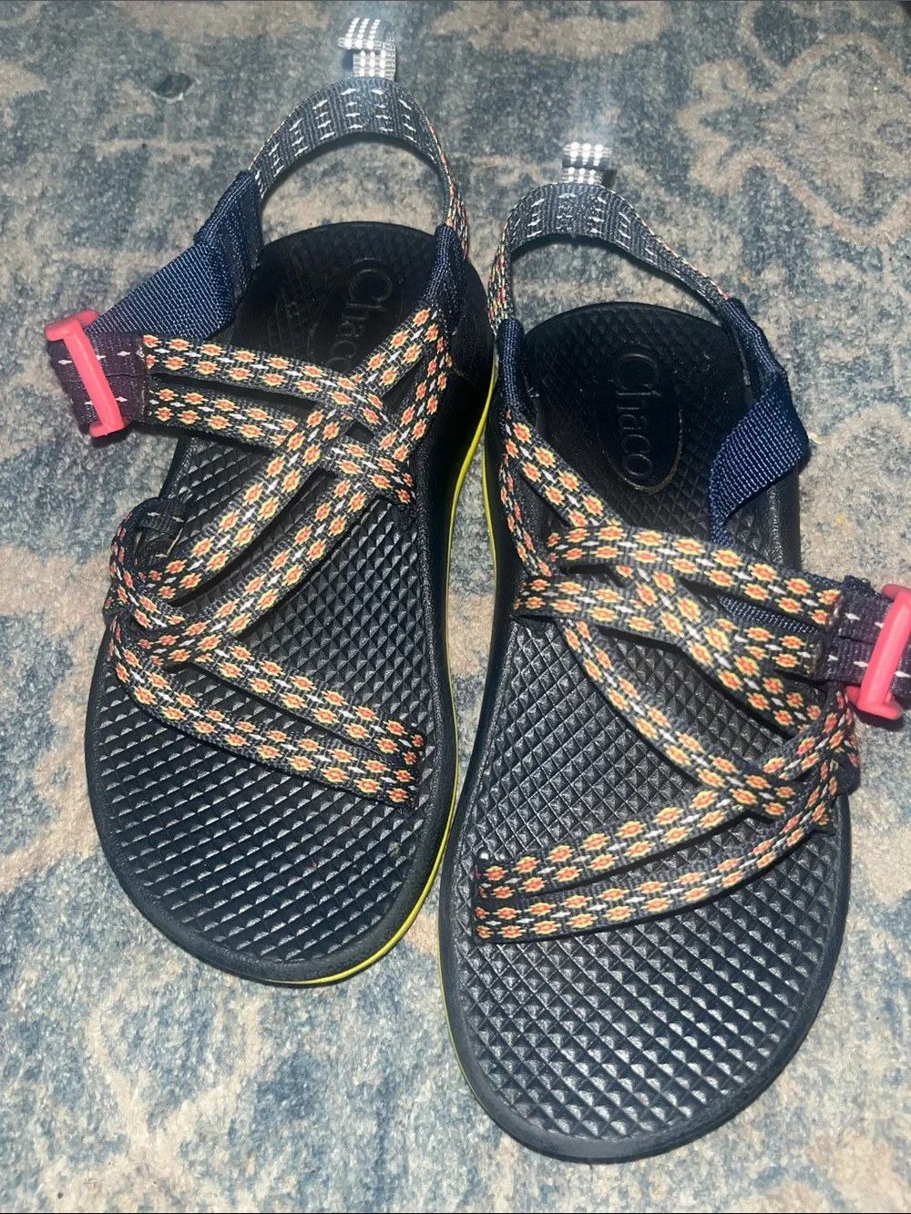 Chaco Black Sandals with multicolored straps children’s size 1