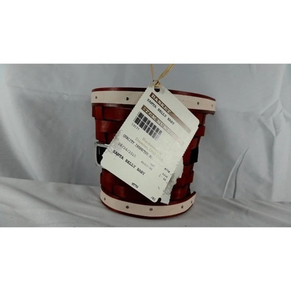 Longaberger Santa Belly Baby Basket Set - Basket and Protector -‎  New