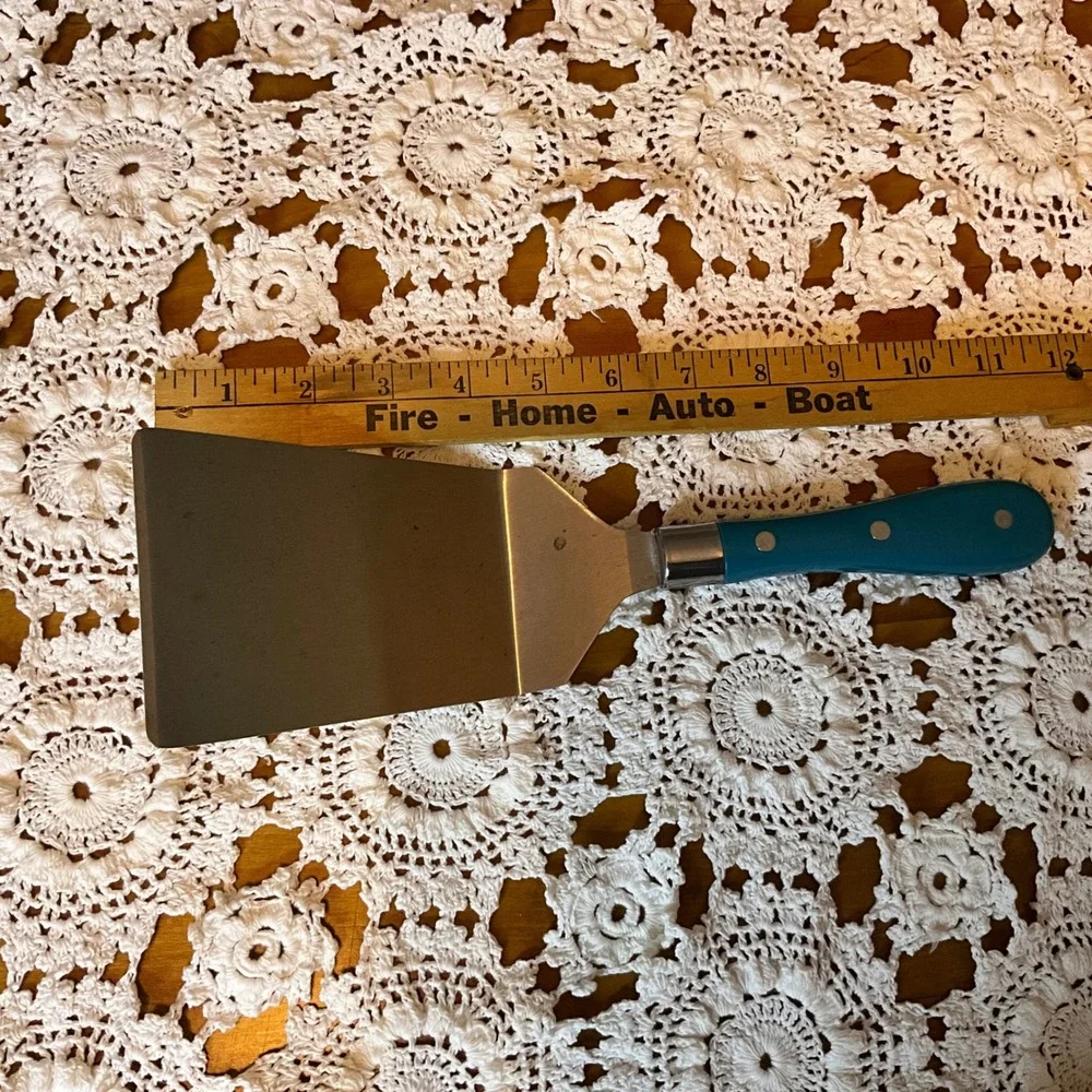 The Pioneer Woman Metal Spatula Turquoise‎ Handle Stainless Steel Griddle Turner