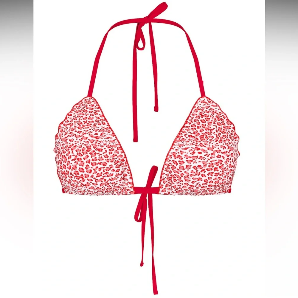 Frankie’s Bikinis Red & White Leopard Print Bikini