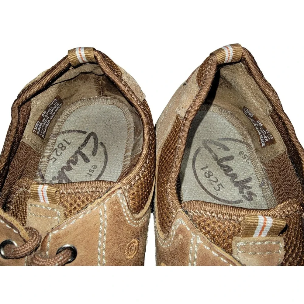 Clarks 1825 Armada Men's Brown‎ Leather Casual Boat Shoes Size 8 M
