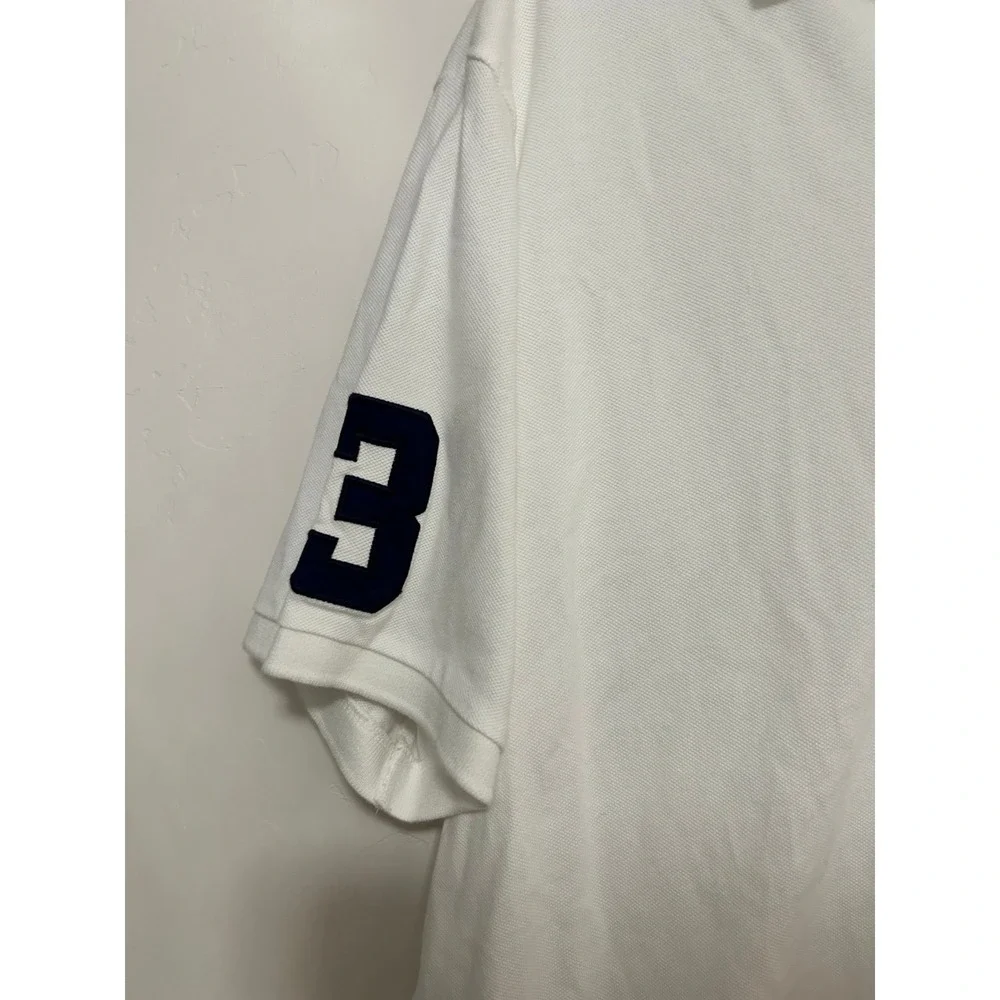 Polo Ralph Lauren Short‎ Sleeve Classic Fit Shirt Mens White Triple Pony Size XL