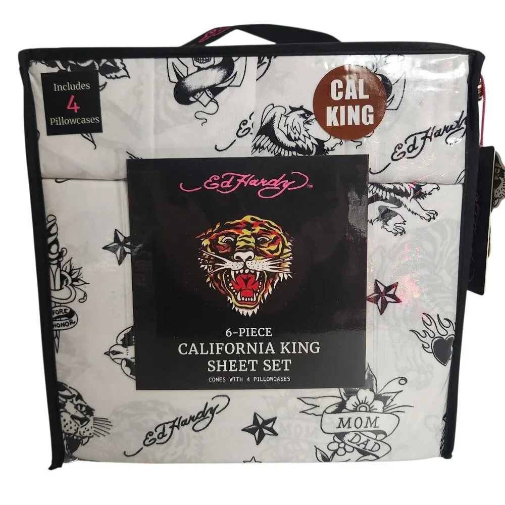 Ed Hardy 6-piece Sheet Set Tattoo Cali King Set