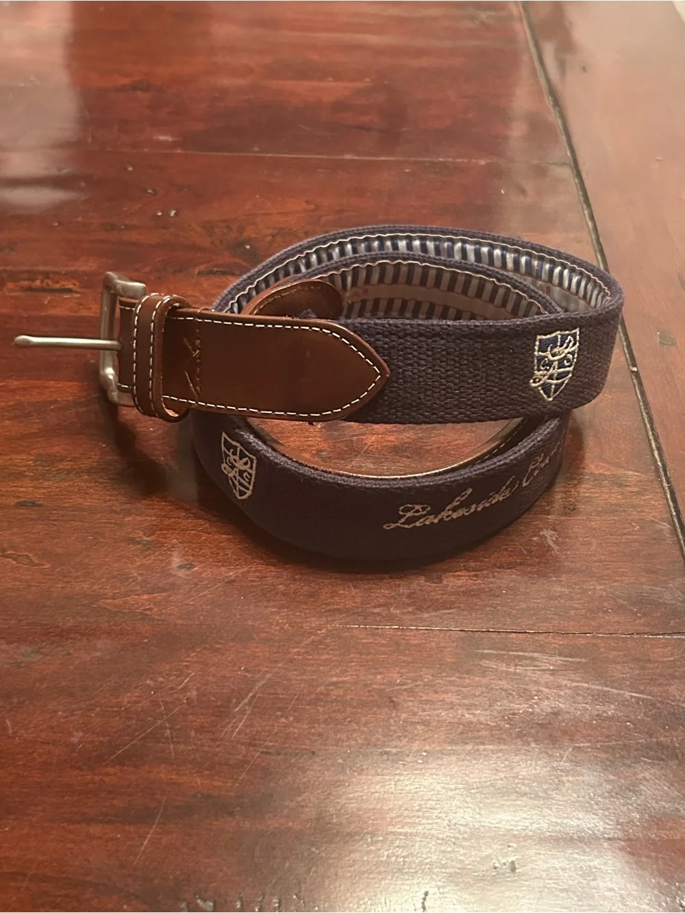Men’s Woven Lakeside Country Club Peter Millar Belt Size 36