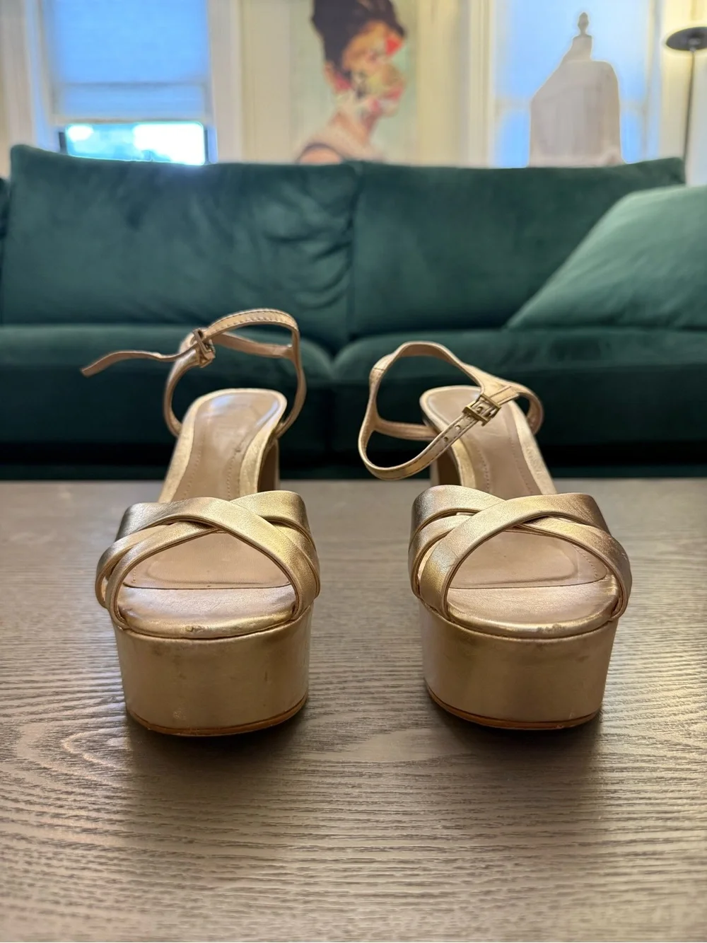 SCHUTZ strappy satin