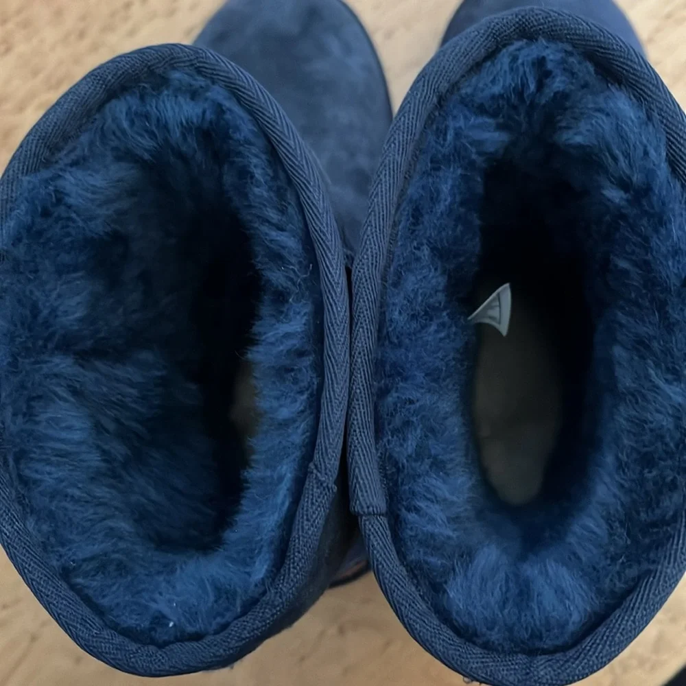 UGG Australia Classic Short II Women's Boots navy blue sheepskin boots