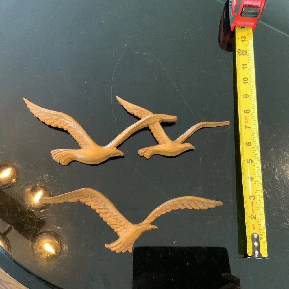 Homco Brown Flying Seagulls Wall Decor Set