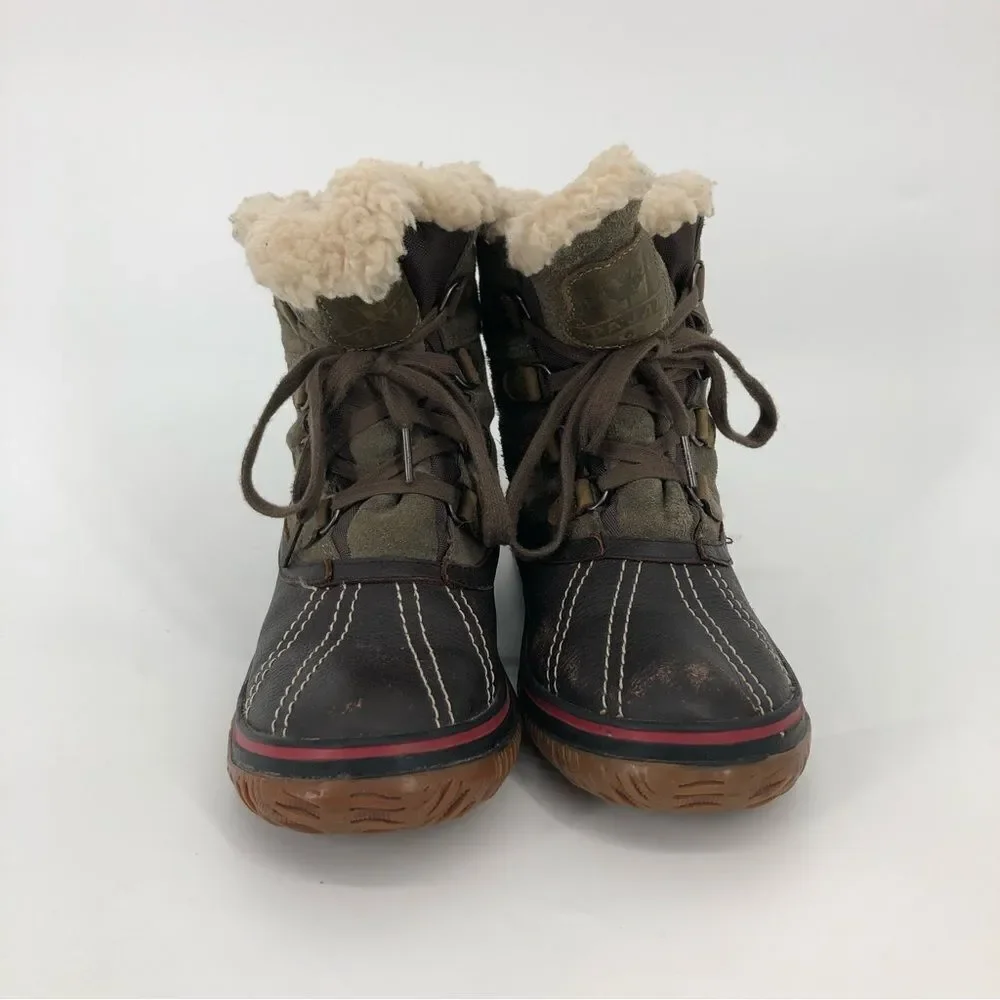 PAJAR Iceland Boots in‎ Dark Brown Taupe Olive Womens Size EU 38