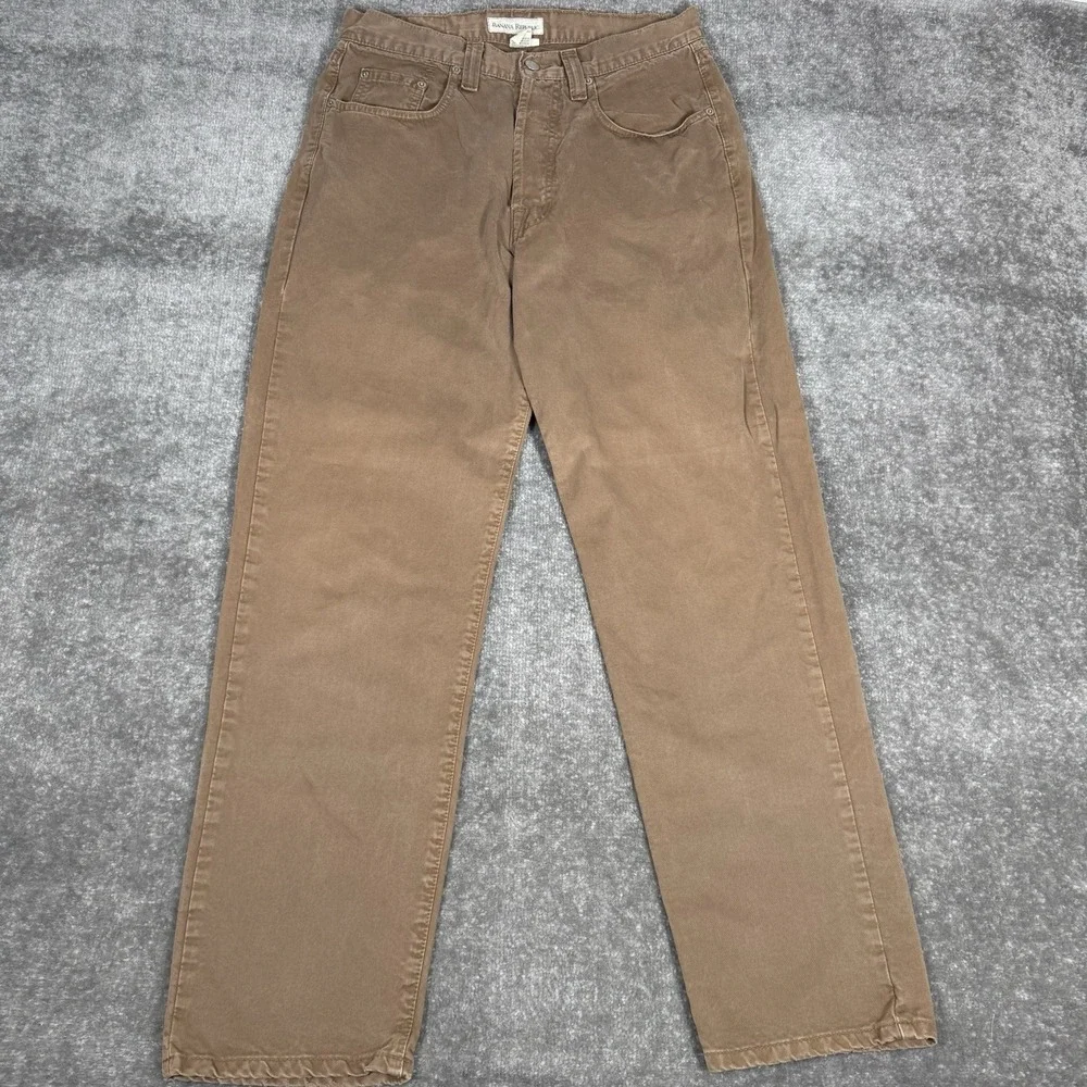 Vintage Banana Republic Pants Men's 33R Brown Straight Leg Button‎ Fly Greece