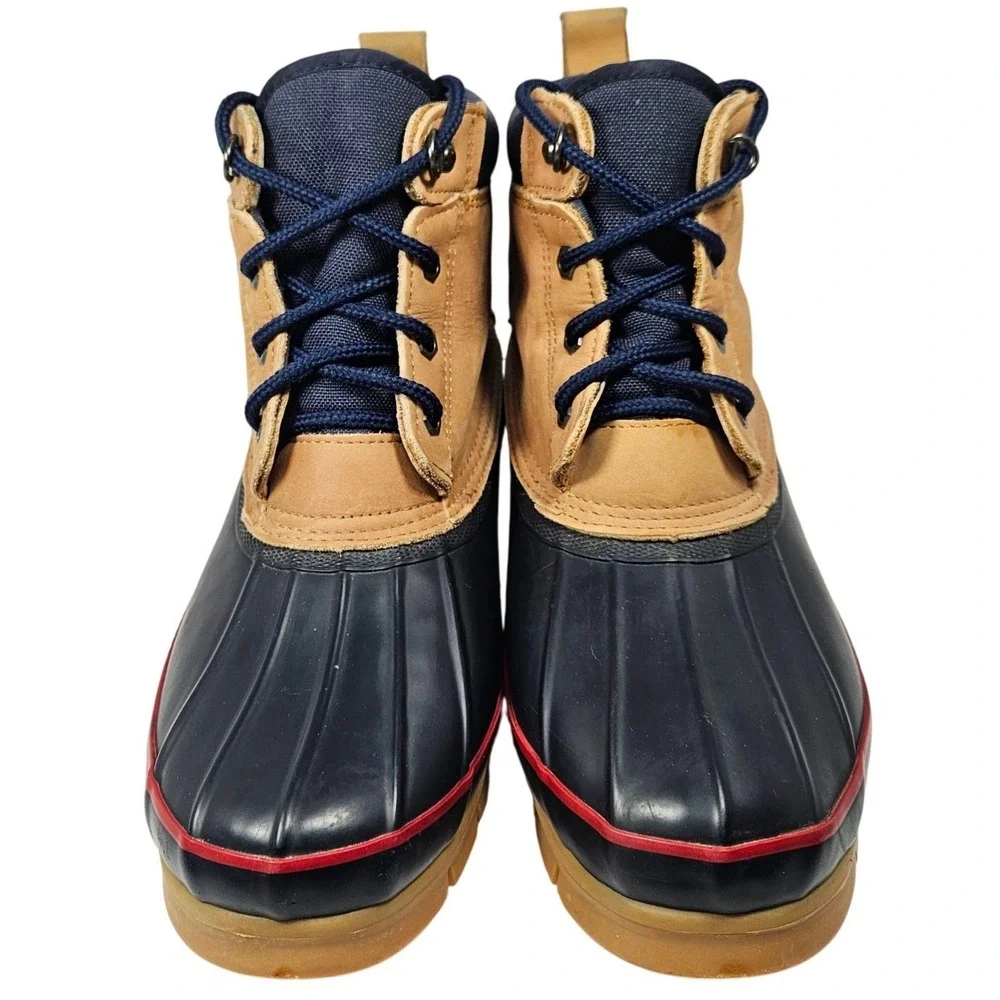Lands' End Tan and Black Duck Boots